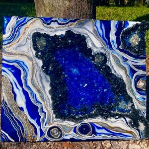 Handmade resin art geode
